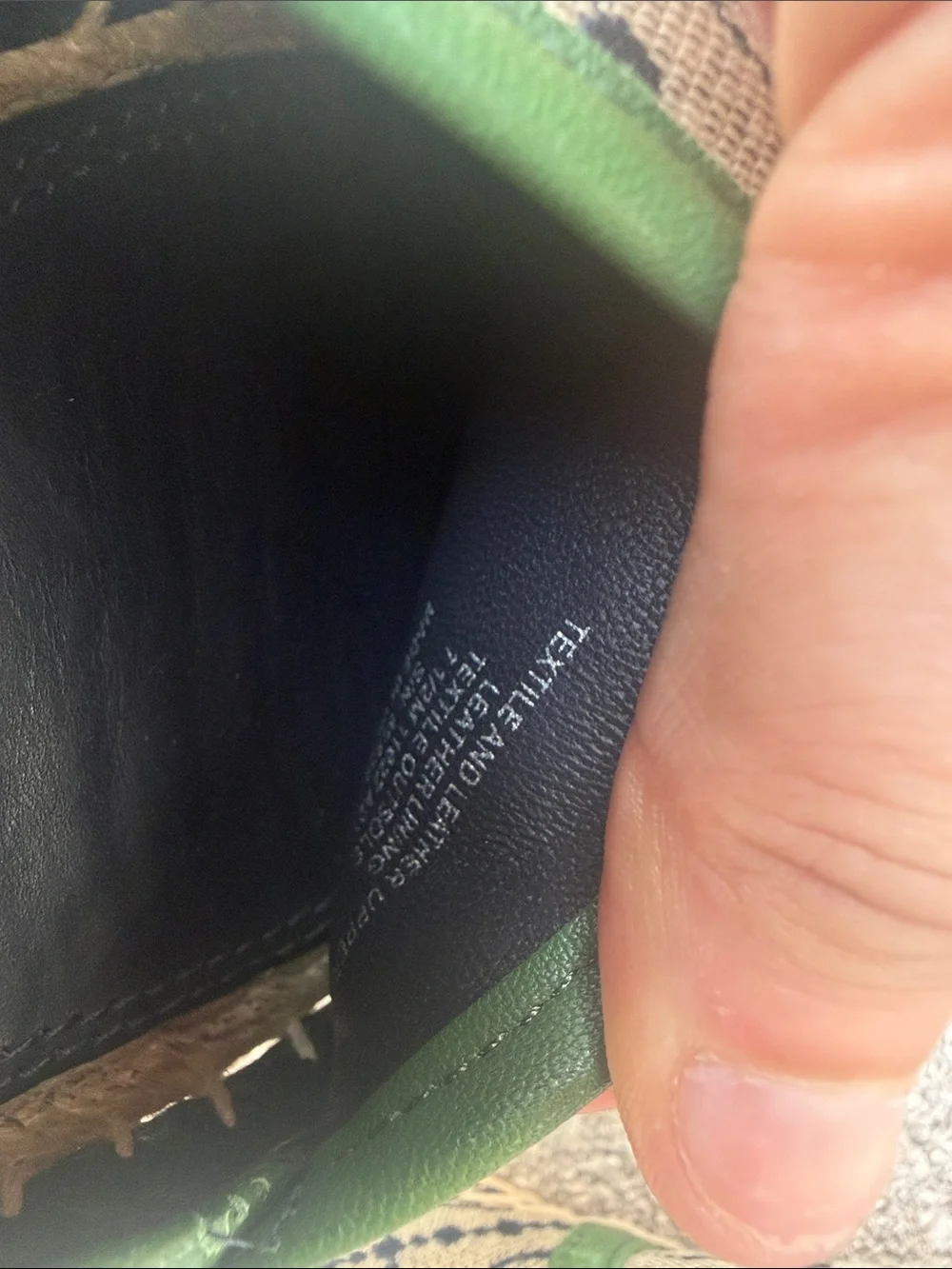 Tory Burch Navy Logo Canvas Espadrilles with Green Trim